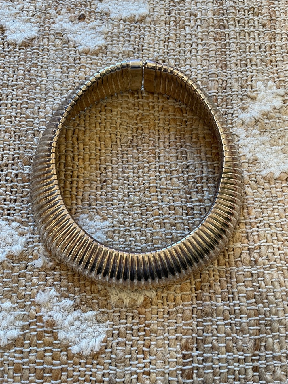 Vintage Wide Sliver Toned Flexible Togas Omega Cleopatra Choker Necklace
